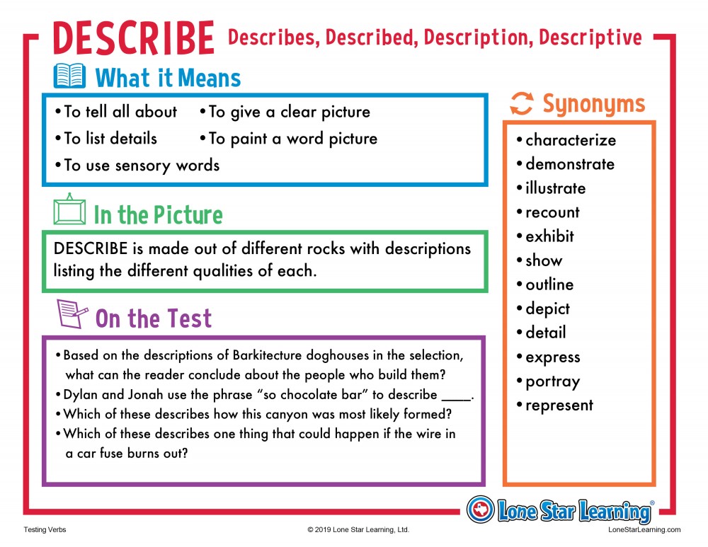  Testing Verbs Lone Star Learning